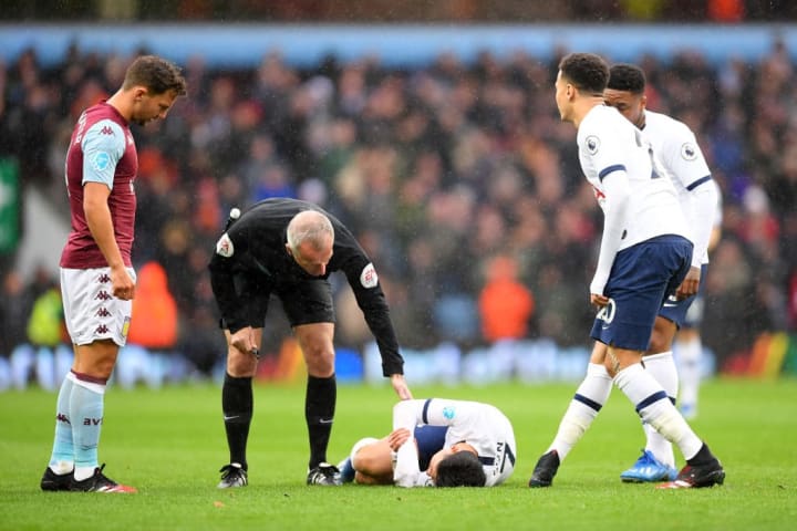 Son Heung-min fractured his arm at Aston Villa in February, played on and scored twice