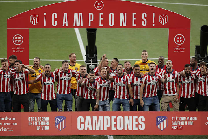 Atletico Madrid celebrate Spanish La Liga title