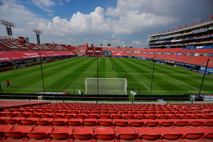 Estadio Alfonso Lastras previo a un partido del Atlético San Luis.