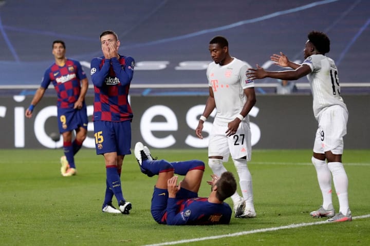 Lenglet y Piqué sucumbieron