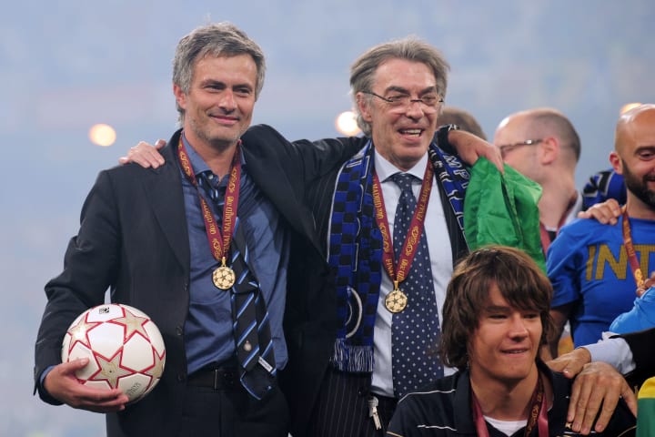 Jose Mourinho and Massimo Moratti Bayern Muenchen v Inter Milan - UEFA Champions League Final