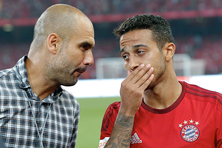 Pep Guardiola coached Thiago at Bayern