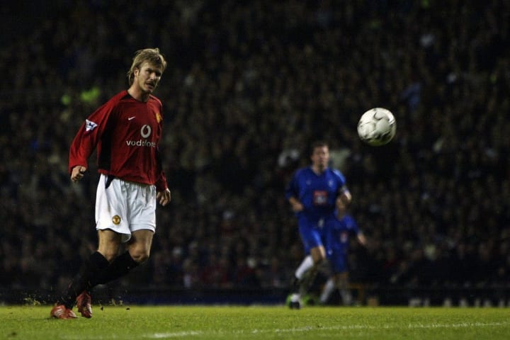 Beckham scores the 2nd goal