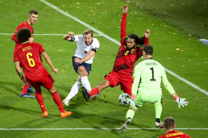 Harry Kane, Jason Denayer, Thibaut Courtois