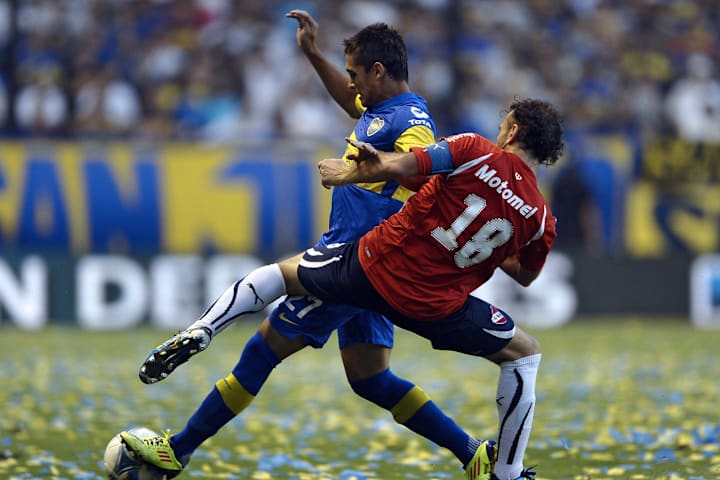 Boca Juniors' forward Orlando Gaona Lugo