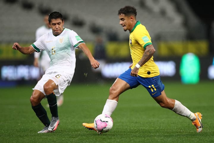 Coutinho jugó ante Bolivia