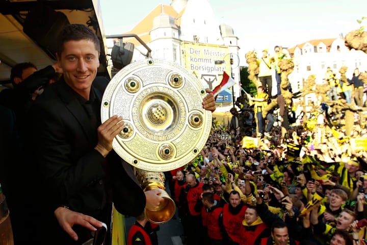 Dortmund's Polish striker Robert Lewando