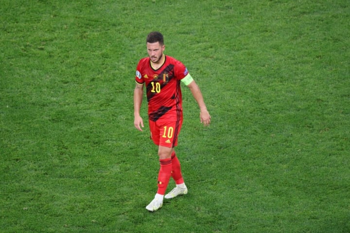 Eden Hazard (10) of Belgium seen during the European...