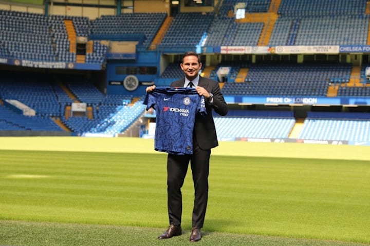Lampard at his unveiling just 18 months ago