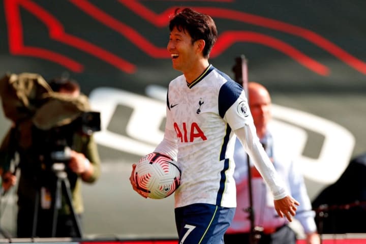 Son grabbed the match ball straight after the final whistle