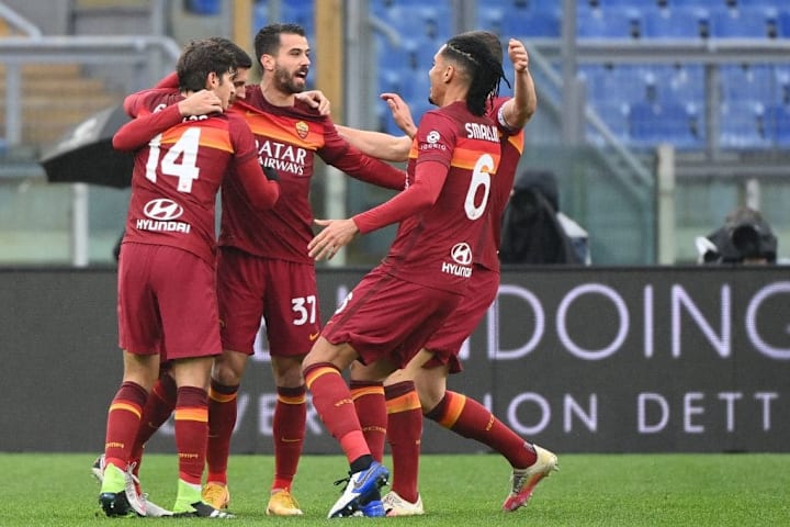 L'esultanza al vantaggio di Pellegrini