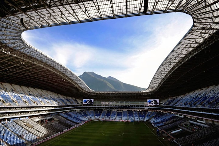 Estadio BBVA, Monterrey, Nuevo León. Casa de los Rayados de Monterrey en México, con capacidad para 53 mil espectadores 