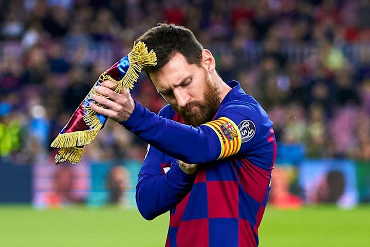 Lionel Messi como capitán del Barcelona