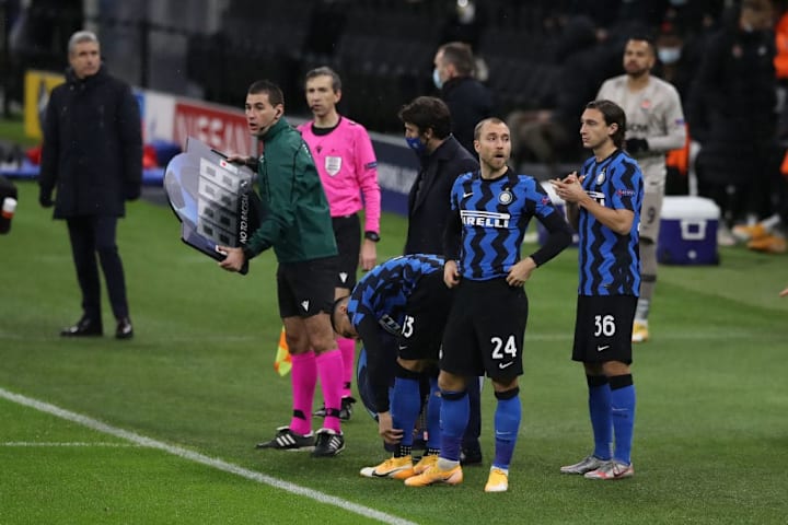 L'ingresso di Eriksen contro lo Shakhtar