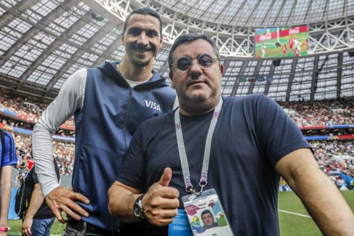 Ibrahimovic e Mino Raiola