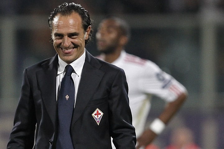 Cesare Prandelli nella sua prima esperienza alla Fiorentina