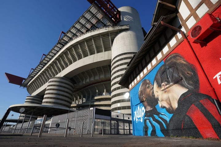 Il murales della lite a San Siro