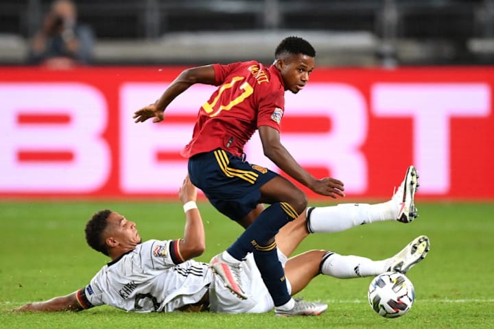 Ansu Fati debutó contra Alemania el pasado mes de septiembre