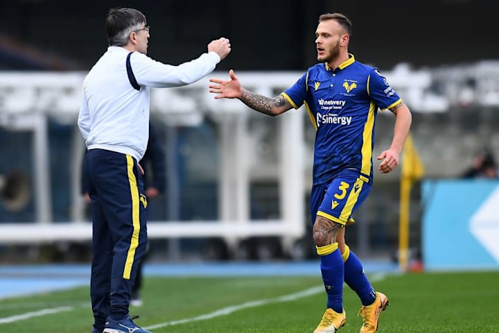 Hellas Verona FC v SSC Napoli, Federico Dimarco ed Ivan Juric