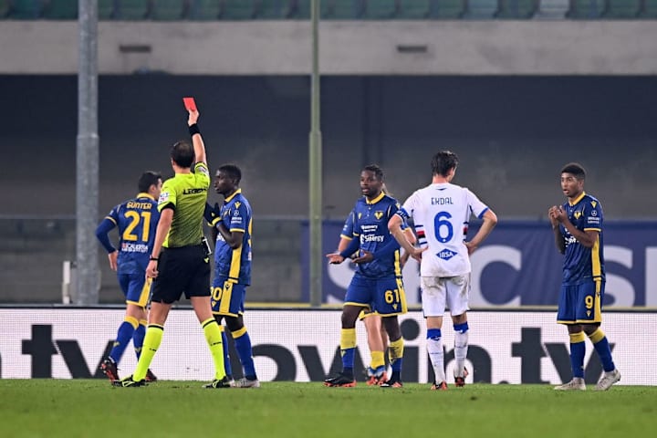 Espulsione Barak, Hellas Verona-Sampdoria