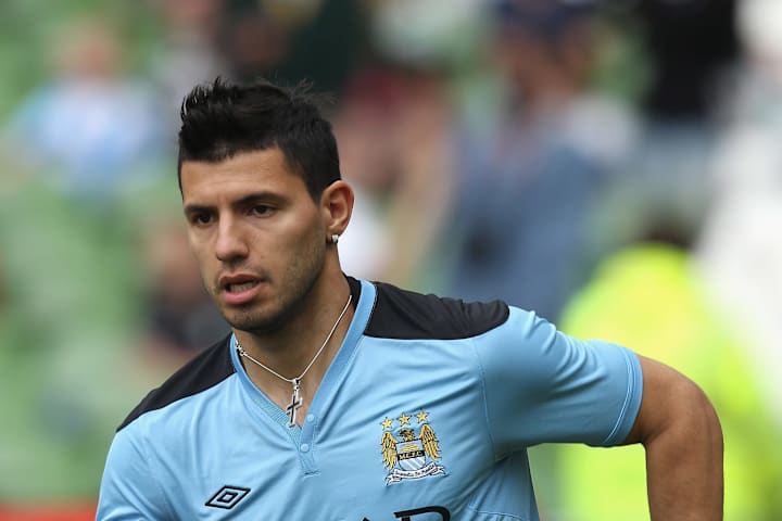 Agüero durante sus primeras semanas con el City