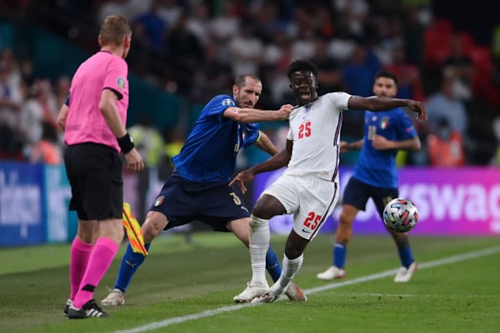 Bukayo Saka, Giorgio Chiellini