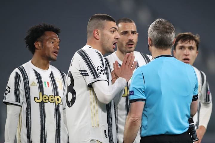 Merih Demiral, Juan Cuadrado, Leonardo Bonucci, Federico Chiesa, Bjorn Kuipers
