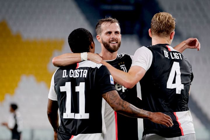 Miralem Pjanic started the game against Lecce on Friday