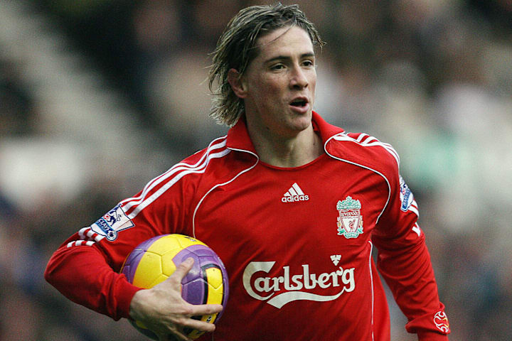 Fernando Torres con el Liverpool en 2007