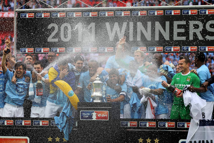Man City finished third in the Premier League and won the FA Cup in 2010/11
