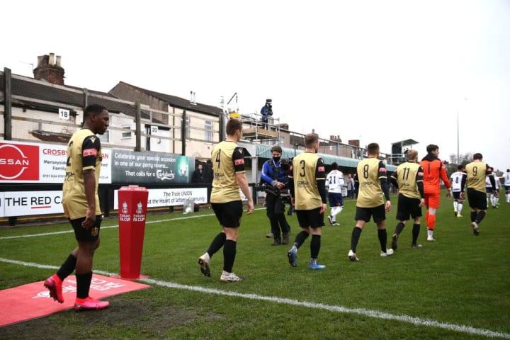 Marine enter the field ahead of their second round victory over Havant And Waterlooville