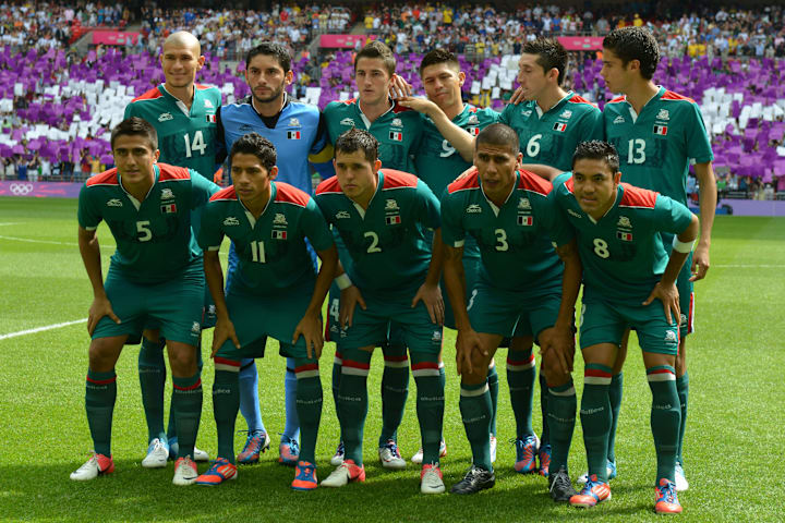 Mexico's football team players (from top