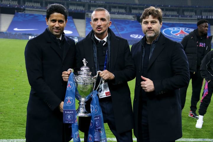 Nasser Al Khelaifi, Bouabdellah Bessedik, Mauricio Pochettino