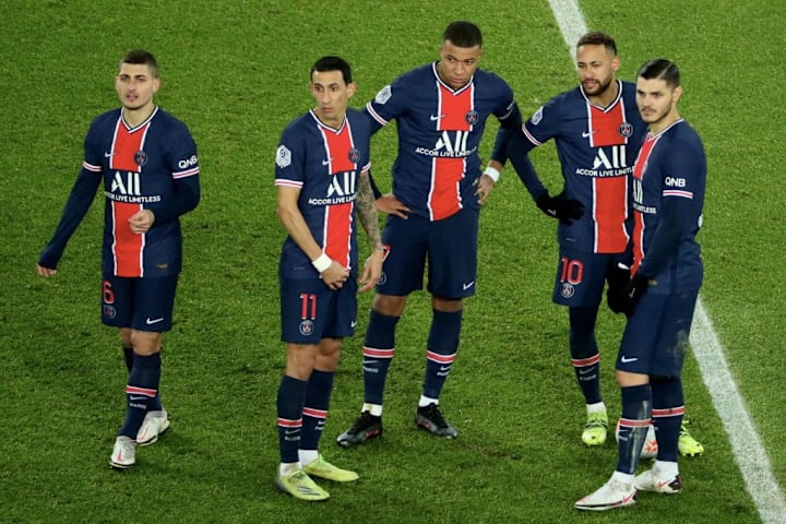 Marco Verratti, Neymar Jr, Kylian Mbappe, Mauro Icardi, Angel Di Maria