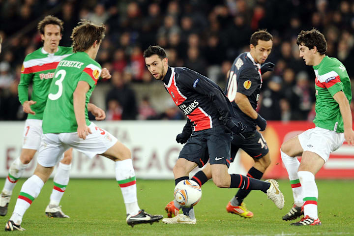 Paris Saint-Germain's Argentinian midfie