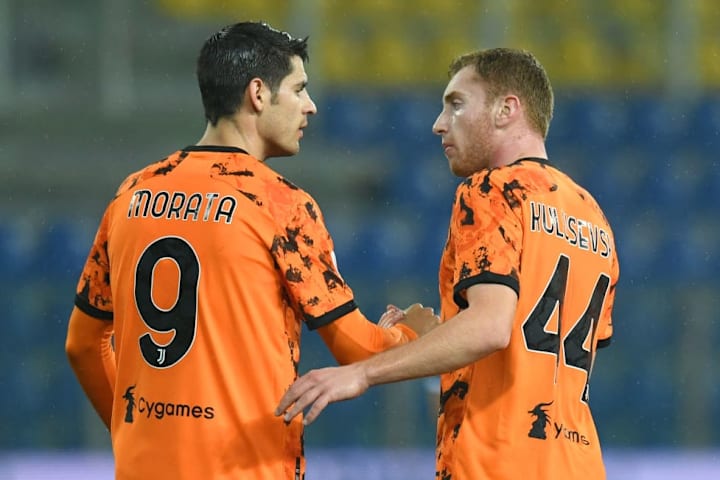 Alvaro Morata e Dejan Kulusevski, Juve