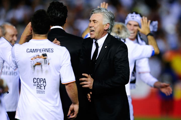 Ancelotti durante l'esperienza da allenatore nel Real Madrid