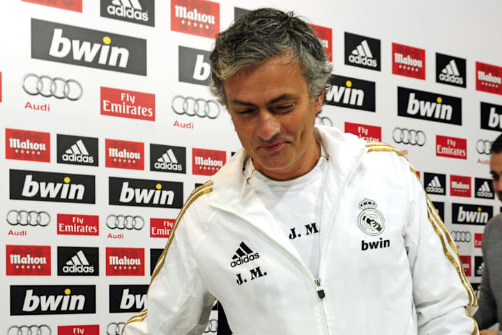 Real Madrid's Portuguese coach Jose Mour