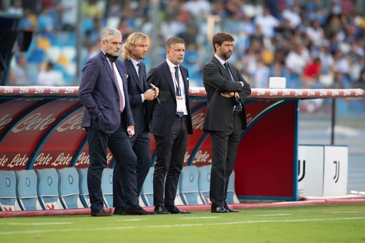Maurizio Arrivabene, Pavel Nedved, Federico Cherubini, Andrea Agnelli