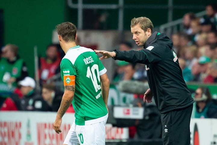 2018/19 verpasste Flo Kohfeldt mit Kruse (l.) und Co. nur um ein Haar die Qualifikation zur Europa League