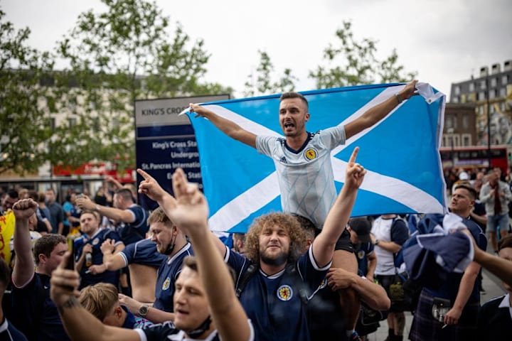 Scottish Football Fans Head South Ahead Of Euro Game with England