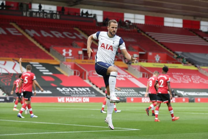 Kane registered five goal involvements against the Saints