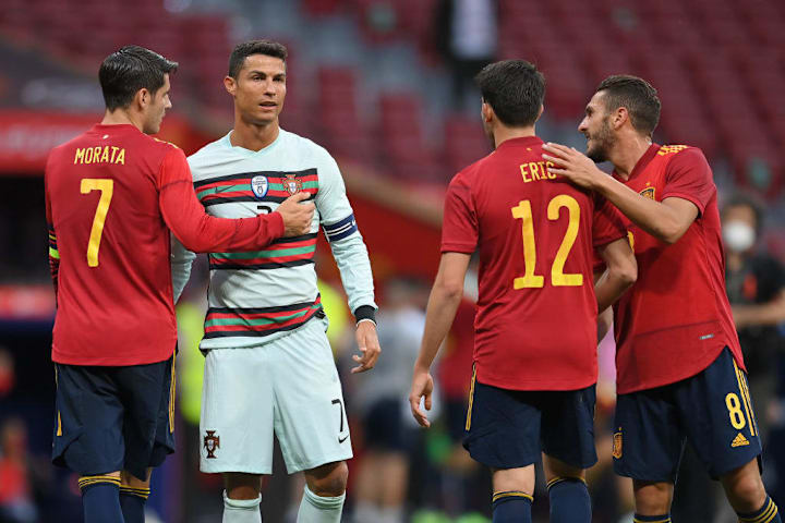 Alvaro Morata, Eric Garcia, Koke, Cristiano Ronaldo