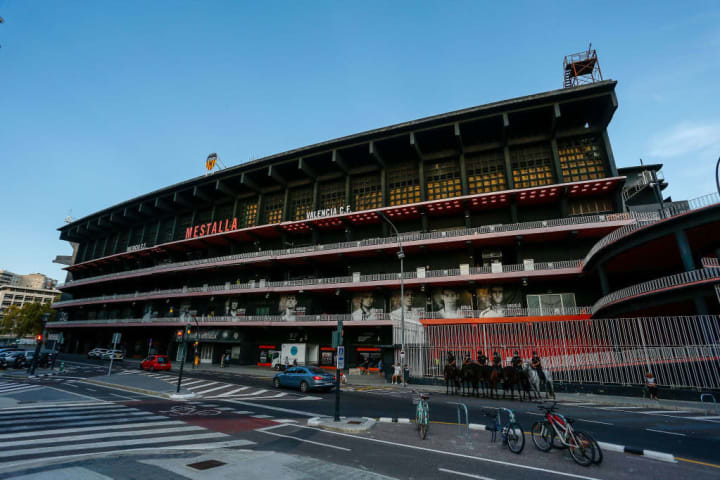 The iconic Mestalla Stadium in Valencia