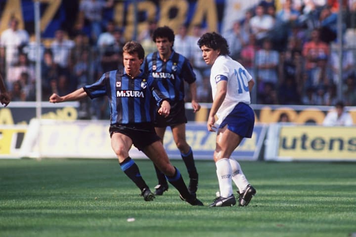 Matthaus y Maradona cara a cara 
