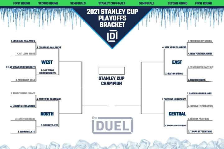 NHL Printable Bracket for 2021 Stanley Cup Playoffs