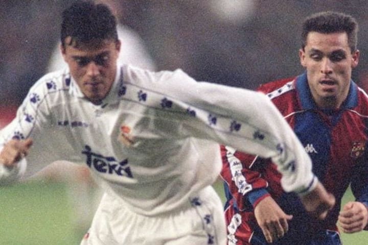 Luis Enrique con los colores del Real Madrid