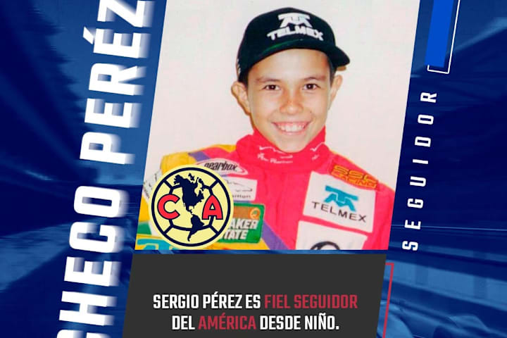 El piloto Checo Pérez de niño.