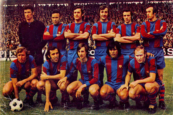 Alineación del Barça durante 1974