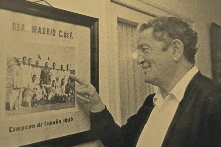 Sabino Barinaga, primer goleador en la historia del Santiago Bernabéu